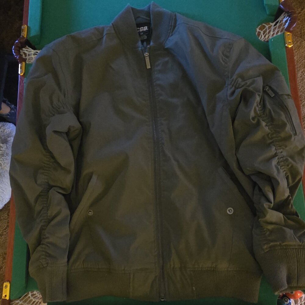 CSG OLIVE BOMBER JACKET